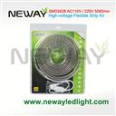 220V High Voltage LED Strip Light Kit SMD3528 5Meters