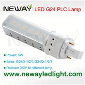 6W G24 Lamp Base PLC LED Light Bulb replace 13W CFL