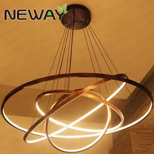 2 3 4 Rings Modern Contemporary Suspension Circle Led Pendant