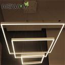 Crystal Chandelier Square Modern Hotel Suspended LED Pendant Lights