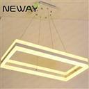 92W up down rectangle hanging light pendant chandelier for restaurants